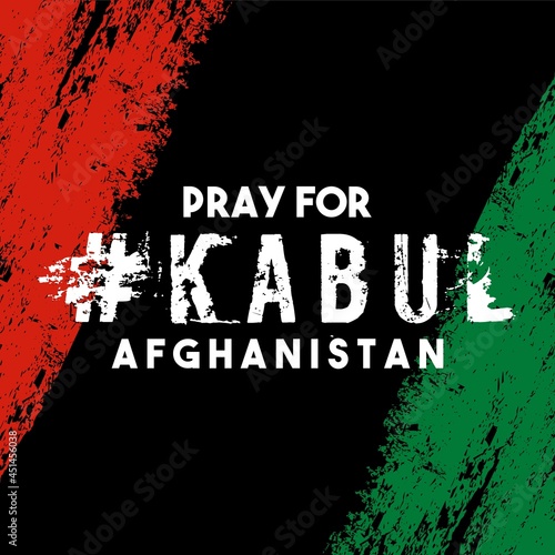 Pray for kabul afghanistan design vector