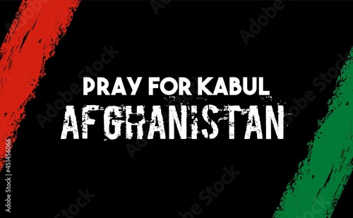 Pray for kabul afghanistan design vector