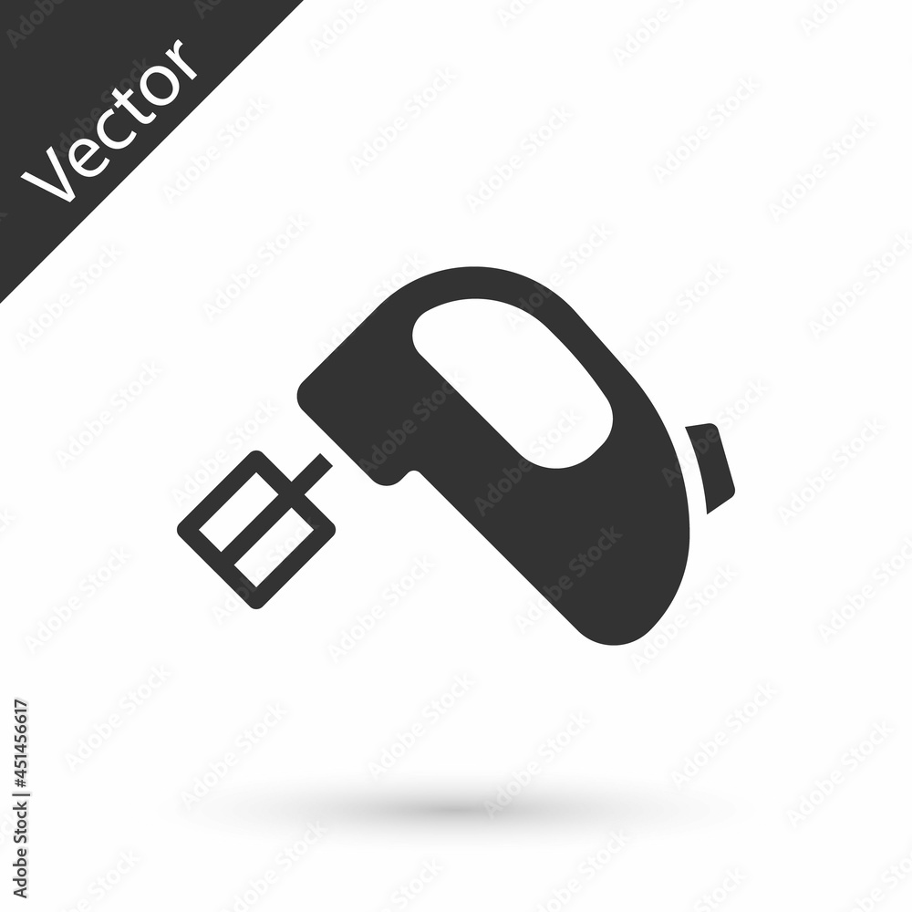 Grey Electric mixer icon isolated on white background. Kitchen blender. Vector Grey Electric mixer icon isolated on white background. Kitchen blender. Vector