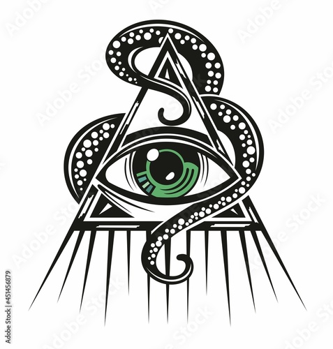  Eye of Providence. Masonic symbol.