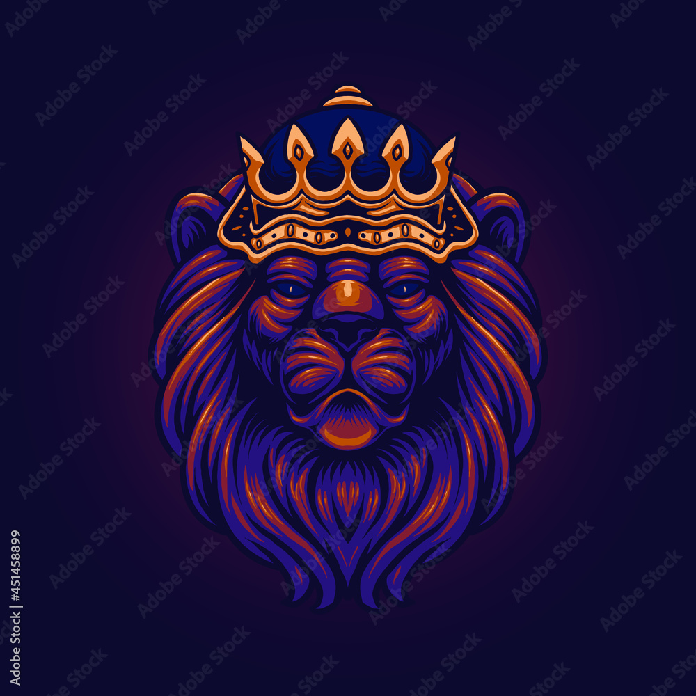 the king of lion illustration the king of lion illustration