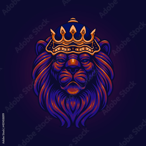 the king of lion illustration