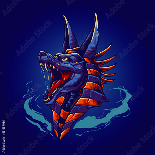 the king anubis illustration vector