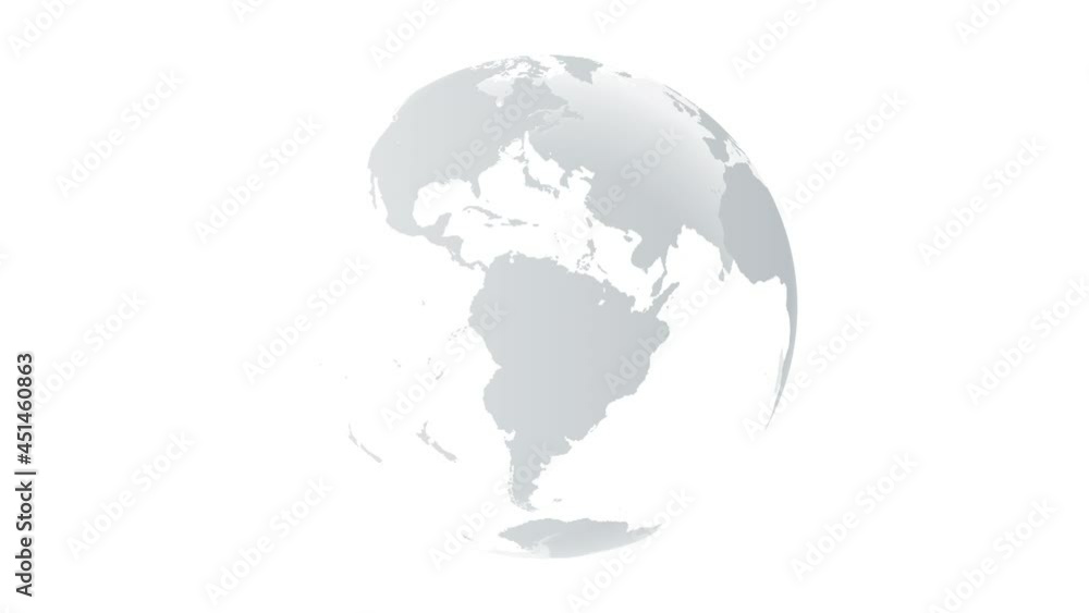 Digital Clouds Earth rotating animation 3D rendering scientific growth data network planet earth rotating Digital data globe