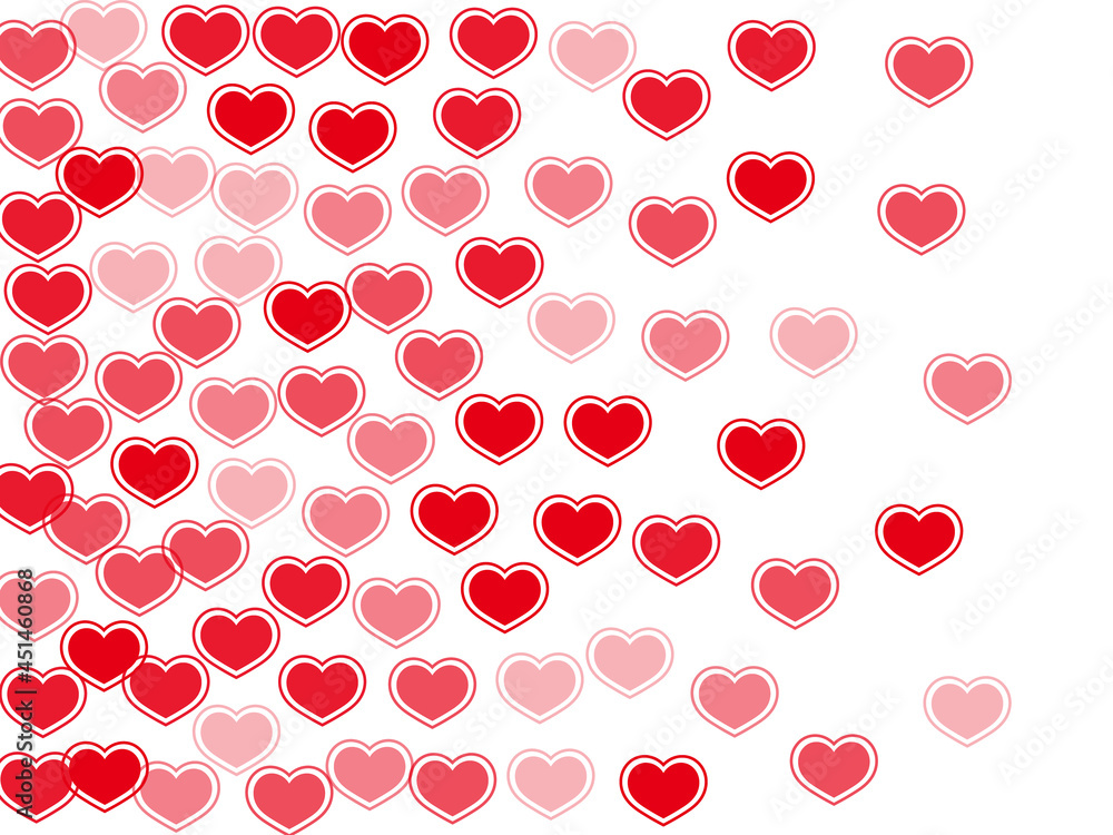 Beautiful red hearts falling vector illustration. Beautiful red hearts falling vector illustration.