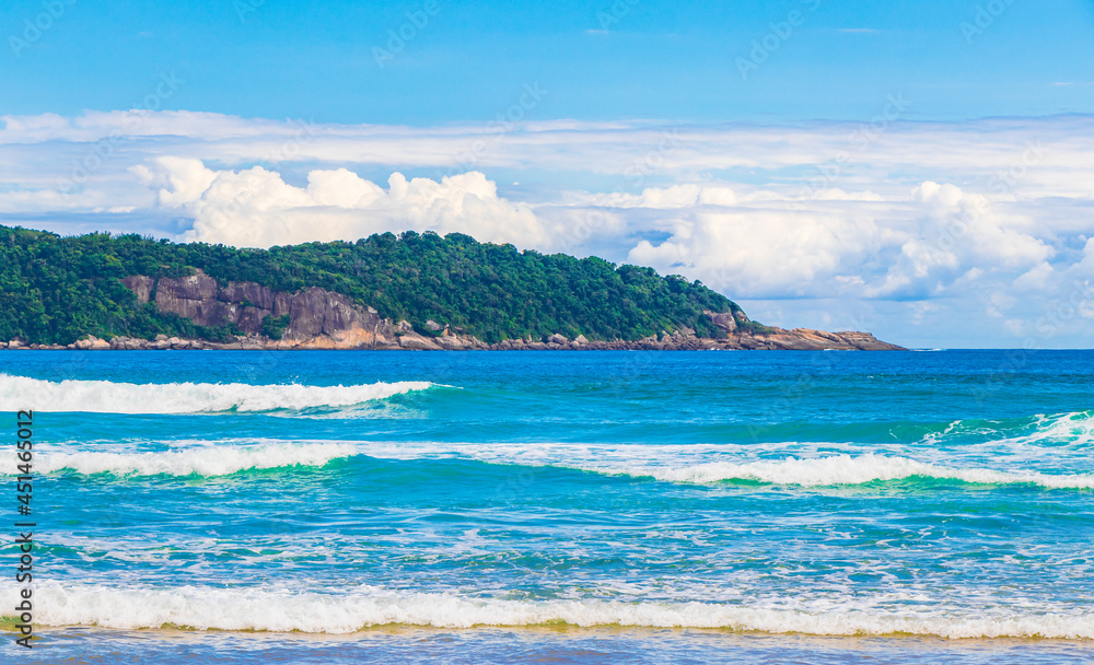Praia Lopes Mendes beach on tropical island Ilha Grande Brazil. Praia Lopes Mendes beach on tropical island Ilha Grande Brazil.