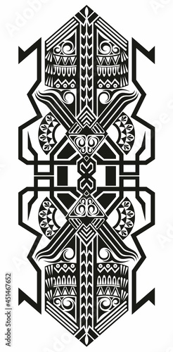 Tribal tattoo sleeve design, abstract black pattern vector, tribal tattoo vector templates art design, abstract element on white background photo