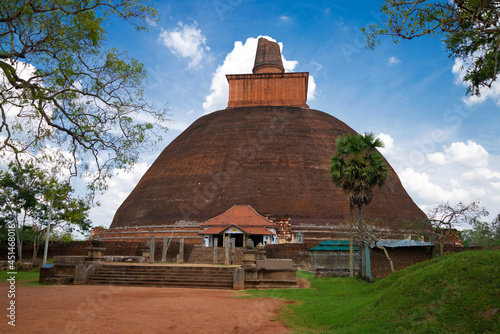 Ancient Jetavana Dagoba, sunny day. Anuradhapura, Sri Lanka photo