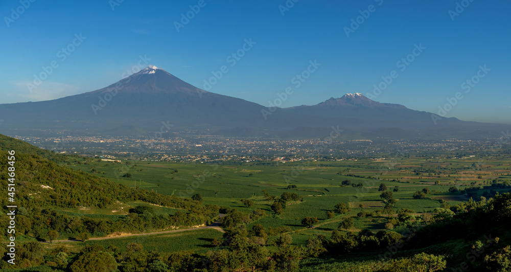 popocatepetl volcano in the Atlixco valley