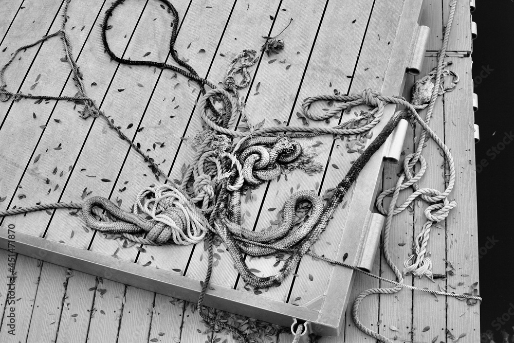 Naklejka premium rope on a ocean 