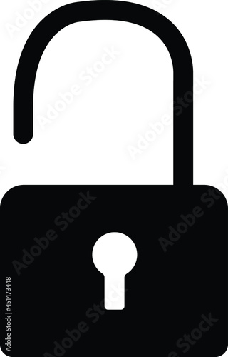 Lock vector icon in illustration