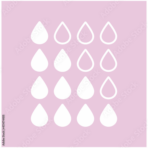 Scale with drops icon,  menstrual symbol.
