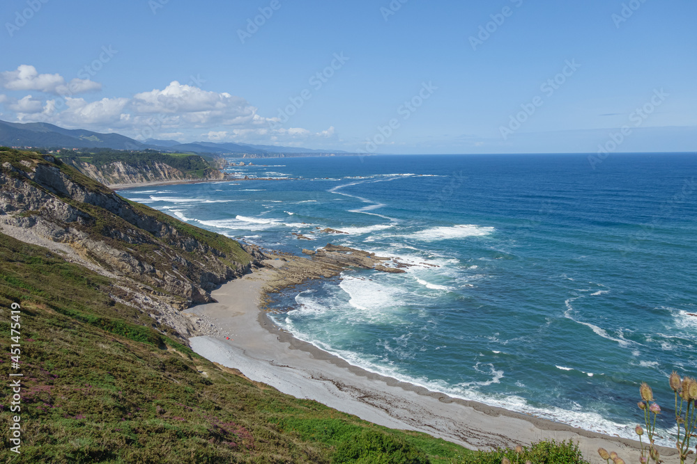 Landscape of the Asturian coast from Cabo Vidio. Spain