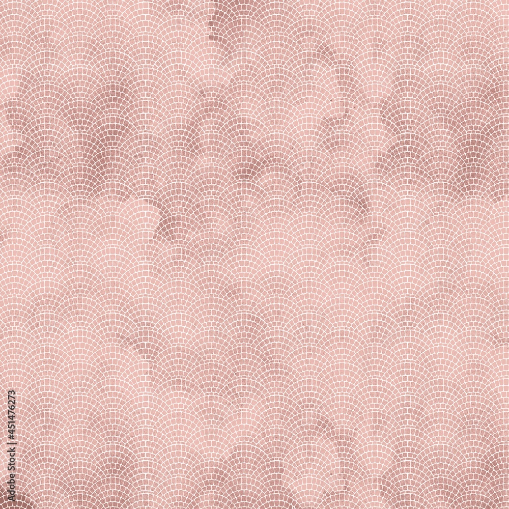 Fototapeta premium Abstract colorful watercolor paint Parisian Fan Mosaic Tiles Pattern pink realistic background with liquid fluid texture for background, banner