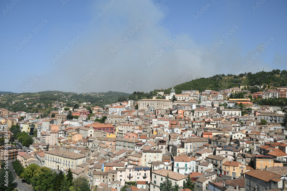 Panoramic view of Acri, a medieval village in the Calabria region of Italy.