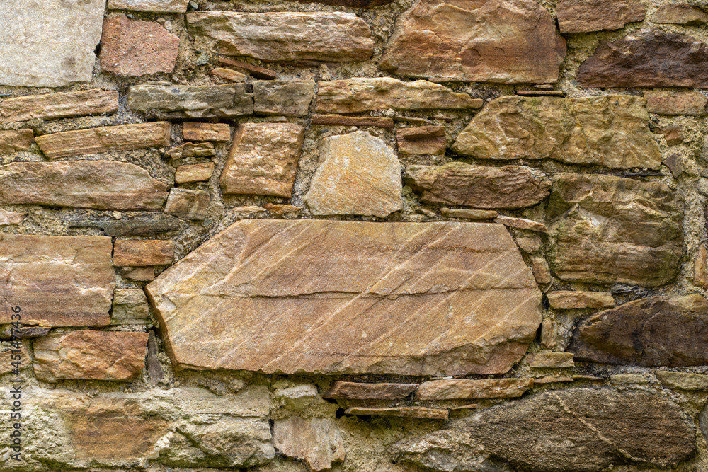Fototapeta premium Texture of old stone bricks and cement
