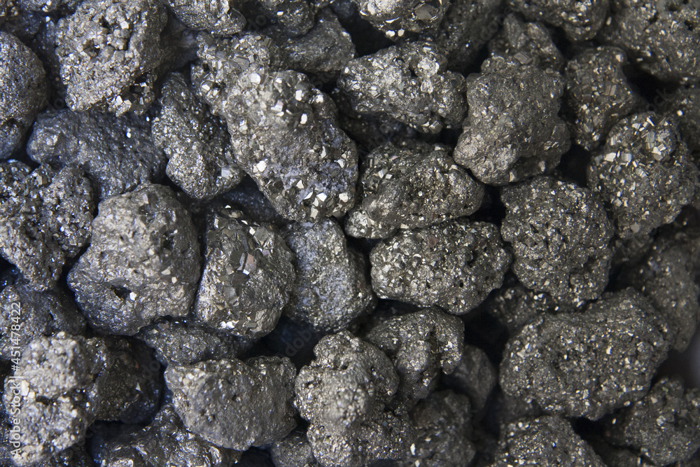 Pyrite minerals background. Many full frame stones. Collecting and crystal therapy Pyrite minerals background. Many full frame stones. Collecting and crystal therapy