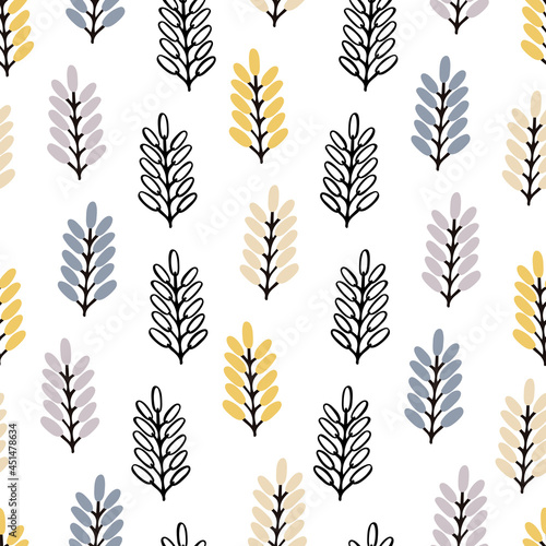 Barberry seamless pattern. Background for wallpapers, textiles, papers, fabrics, web pages. Vintage style.