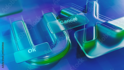 User experience (ux) concept illustration. 3D rendered image.