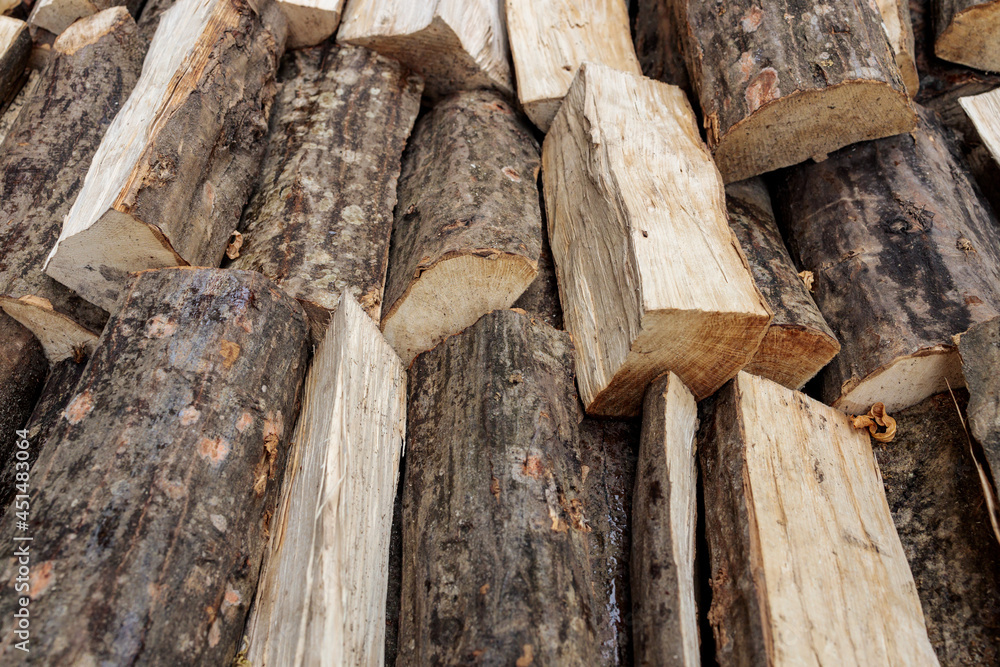 A small pile of firewood A small pile of firewood