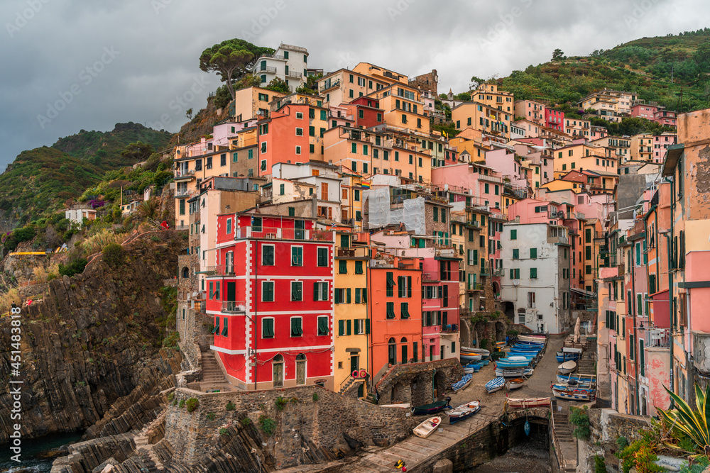 panoramic view of a village in the Cinque Terre