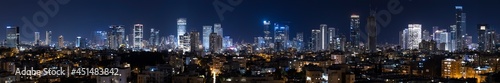 Tel Aviv And Ramat Gan Skyline At Night, Tel Aviv Cityscape, Israel © Dmitry Pistrov