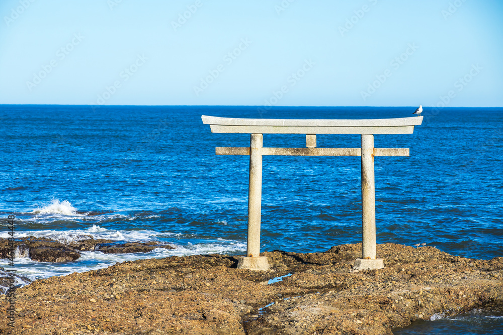 茨城県 大洗海岸・神磯の鳥居 茨城県 大洗海岸・神磯の鳥居