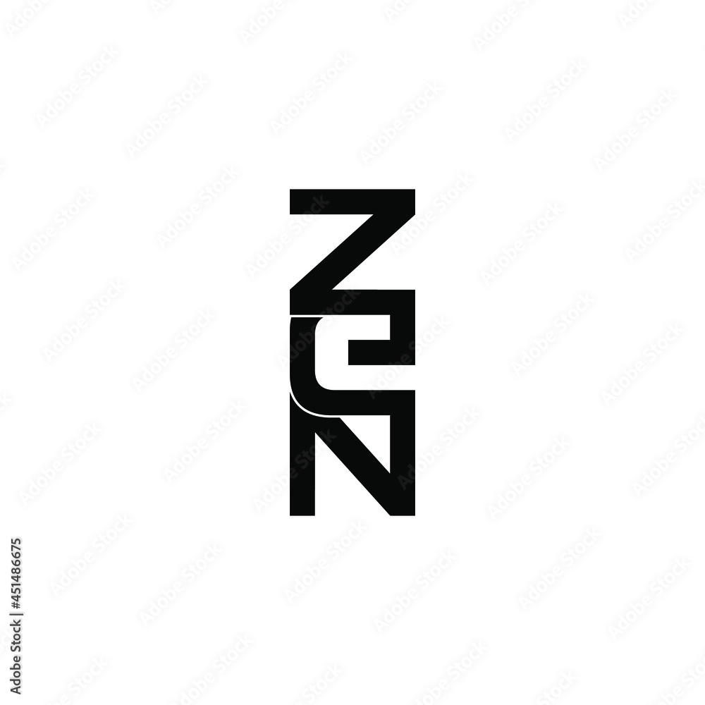 zen letter initial monogram logo design zen letter initial monogram logo design