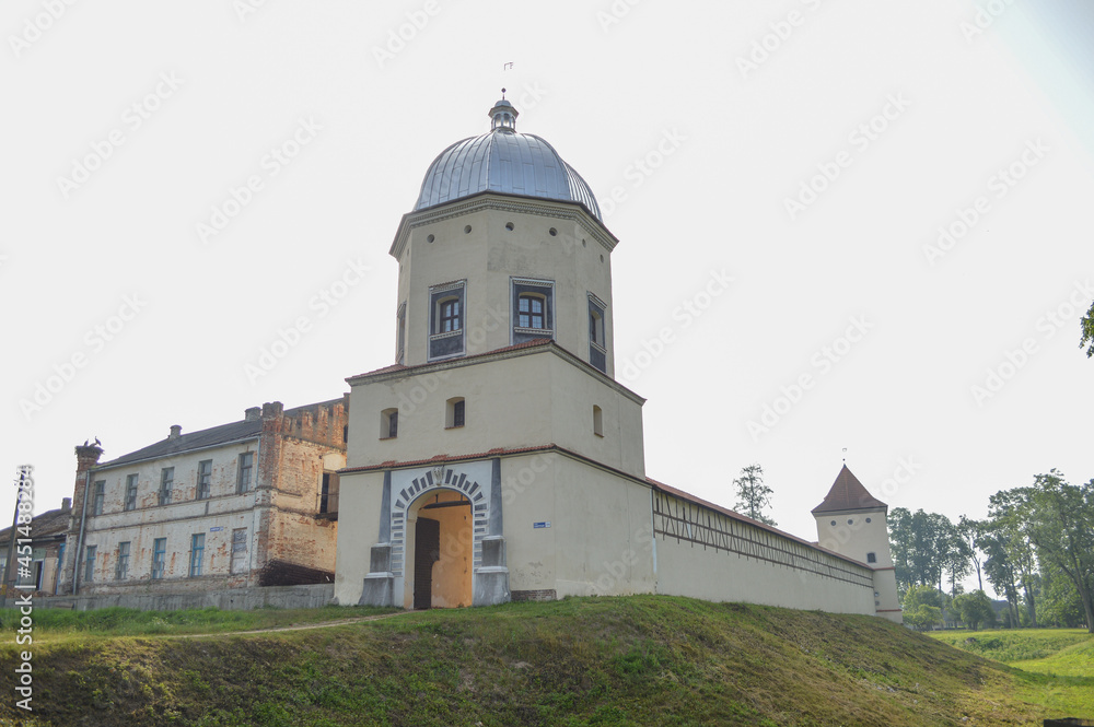 Lyubchansky castle on the banks of the Neman river	