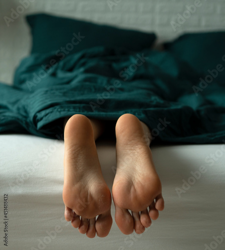 beautiful, young woman relaxing at home