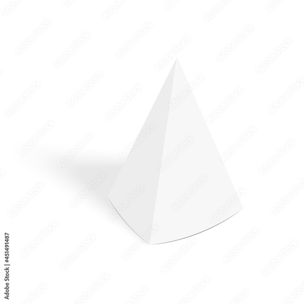 White pyramid tent card mockup. Paper or cardboard pyramidal display stand isolated on white background. Table talker template with shadow. Vector realistic illustration. White pyramid tent card mockup. Paper or cardboard pyramidal display stand isolated on white background. Table talker template with shadow. Vector realistic illustration.