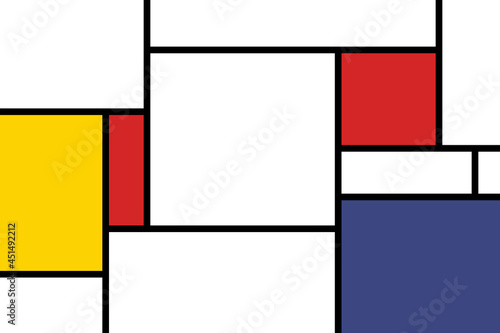 Canvas Print colorful rectangles in mondrian style