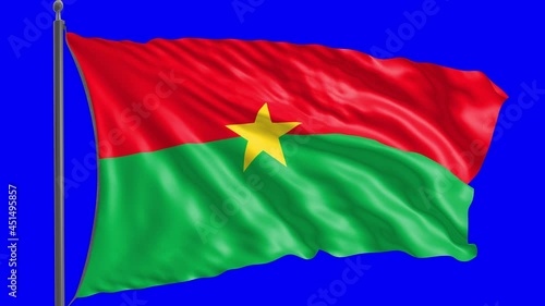 Flag of Burkina Faso with alpha channel. photo