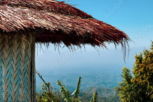 Obraz na płótnie Grass thrashed house in Bandarban, Bangladesh