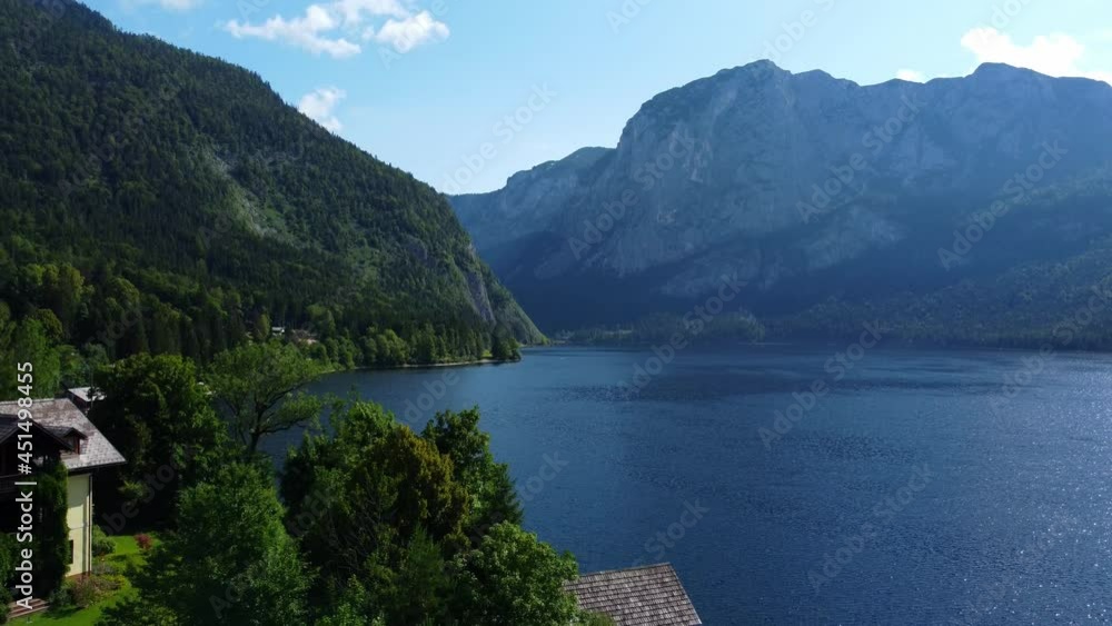 Lake Altaussee in Austria - aerial view - travel photography by drone Lake Altaussee in Austria - aerial view - travel photography by drone