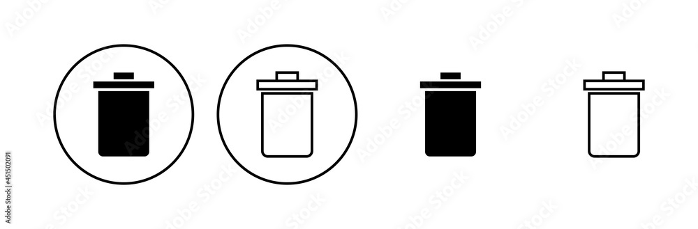 Trash icon set. trash can icon. delete icon vector. garbage Trash icon set. trash can icon. delete icon vector. garbage