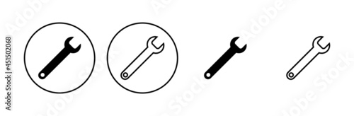 Wrench icon set. repair icon vector. tools icon vector