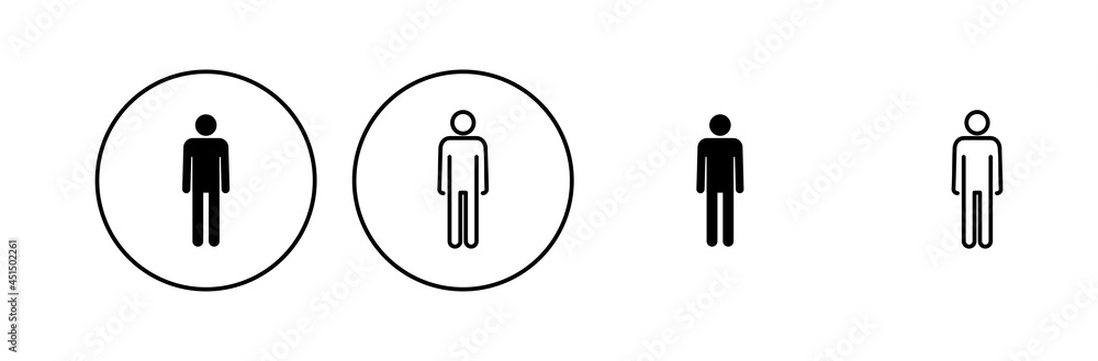 Man icon set. male icon vector. human symbol Man icon set. male icon vector. human symbol