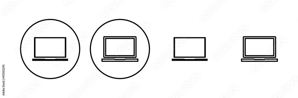 Laptop icon set. computer icon vector Laptop icon set. computer icon vector