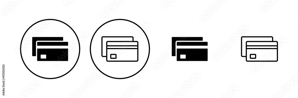 Credit card icon set. Credit card payment icon vector Credit card icon set. Credit card payment icon vector