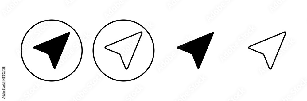Compass icon set. arrow compass icon vector Compass icon set. arrow compass icon vector