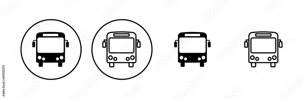 Bus icon set. bus vector icon Bus icon set. bus vector icon