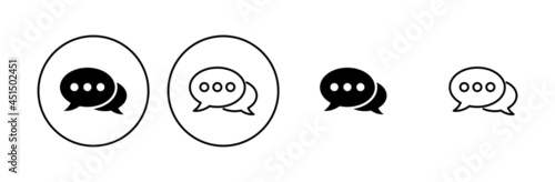 Chat icon set. speech bubble icon. comment icon vector. message. contact us
