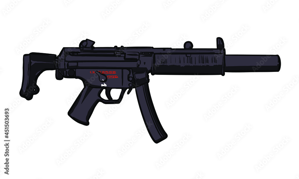 HK MP5 SD Sub Machine Gun 9mm Suppressed HK MP5 SD Sub Machine Gun 9mm Suppressed