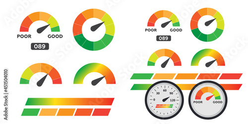 Download speedometers vector set