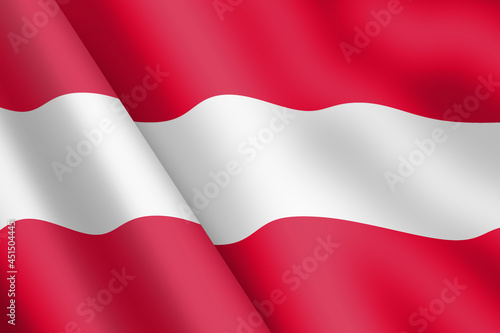 Austria waving flag 3d illustration wind ripple