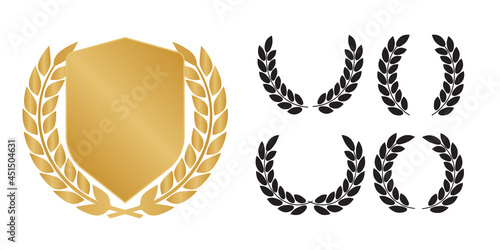 Set of laurel wreaths. Icon laurel wreat