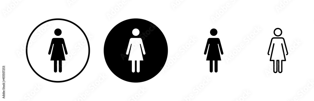 Woman icon vector. Toilet sign. woman restroom sign vector. female icon Woman icon vector. Toilet sign. woman restroom sign vector. female icon