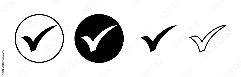 Check icons set. check mark icon. check list button icon. Tick Check icons set. check mark icon. check list button icon. Tick