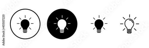 Lamp icons set. Light bulb icon vector. Idea vector icon